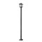 Z-Lite Aspen 1 Light Outdoor Post Mounted Fixture, Black And Clear Seedy 554PHMS-536P-BK - alternate 1